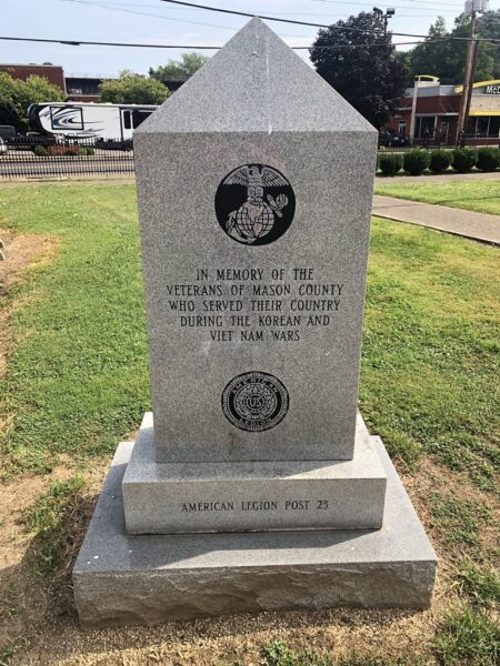 MASON COUNTY KOREAN AND VIET NAM WARS MEMORIAL FRONT