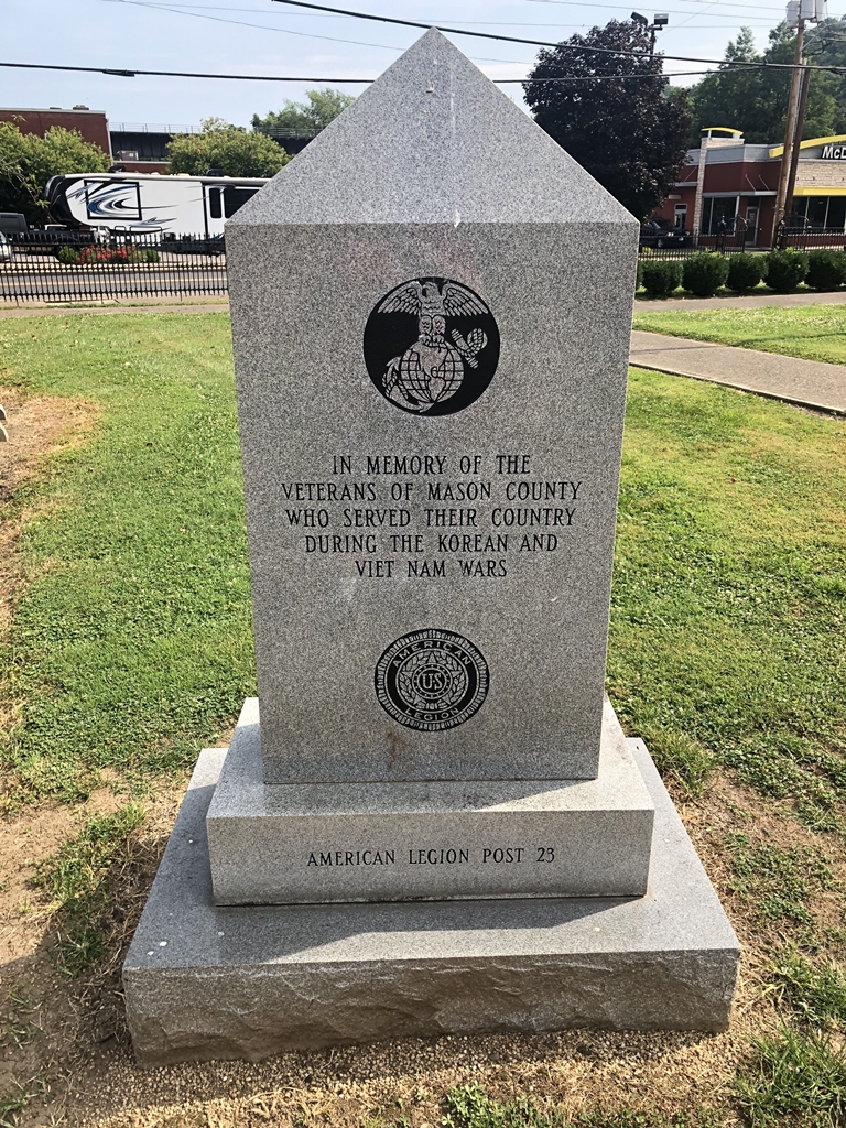MASON COUNTY KOREAN AND VIET NAM WARS MEMORIAL FRONT