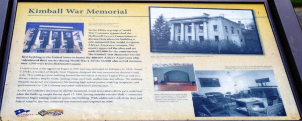 KIMBALL WAR MEMORIAL PLAQUE