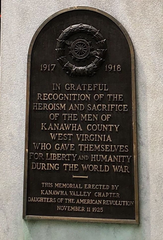 KANAWHA COUNTY WORLD WAR ULTIMATE SACRIFICE MEMORIAL PLAQUE A