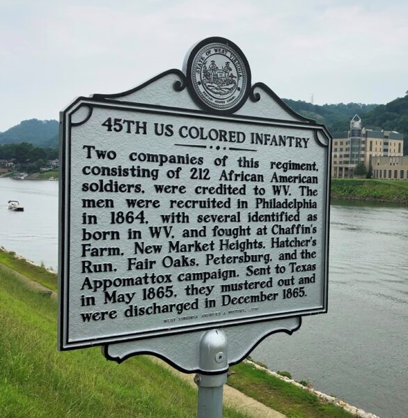 45TH US COLORED INFANTRY WAR MEMORIAL MARKER