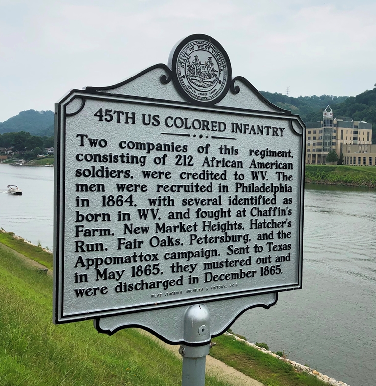 45TH US COLORED INFANTRY WAR MEMORIAL MARKER