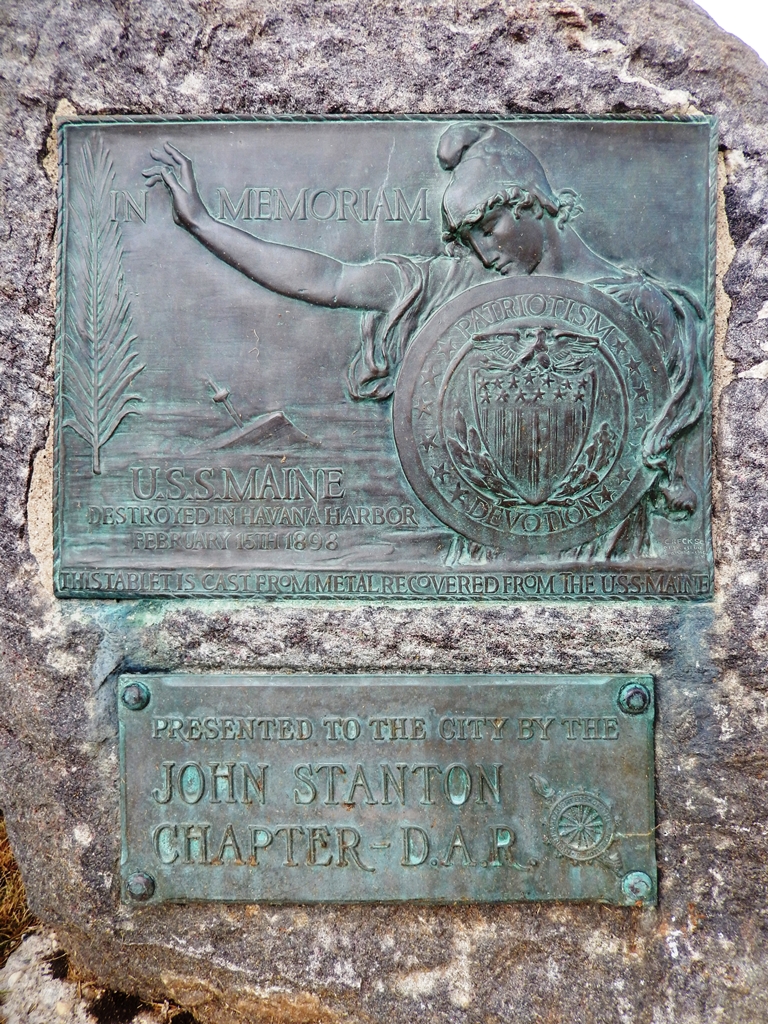 GARNER U.S.S. MAINE WAR MEMORIAL PLAQUE
