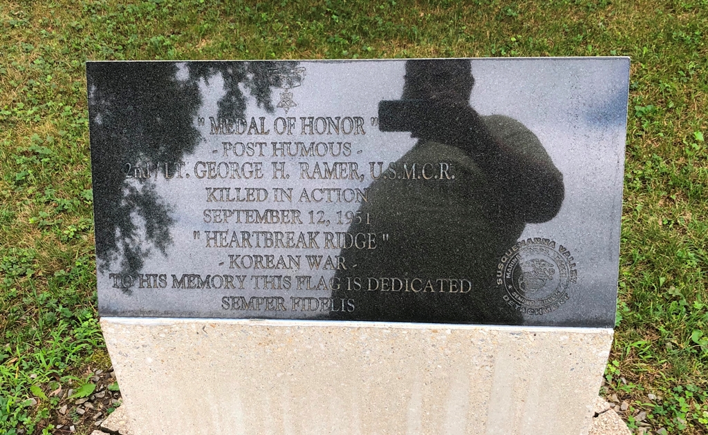 2ND/LT. GEORGE H. RAMER, U.S.M.C.R. MEDAL OF HONOR WAR MEMORIAL