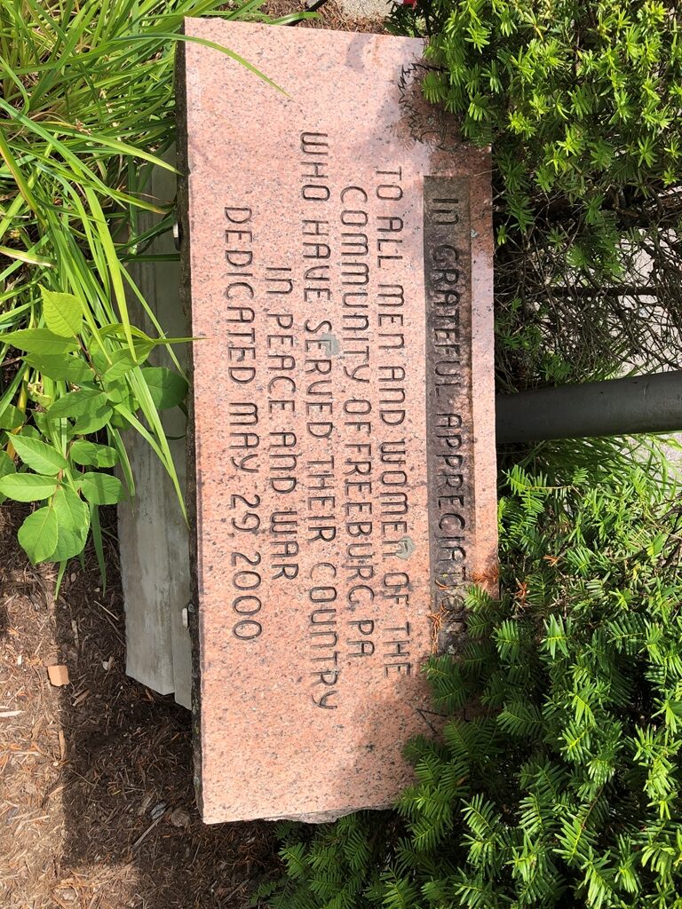 FREEBURG, PA. ALL VETERANS MEMORIAL
