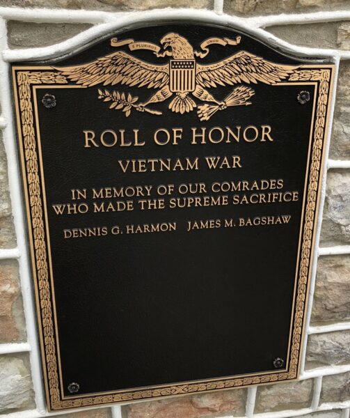 UNION TOWNSHIPS ROLL OF HONOR MEMORIAL PLAQUE E
