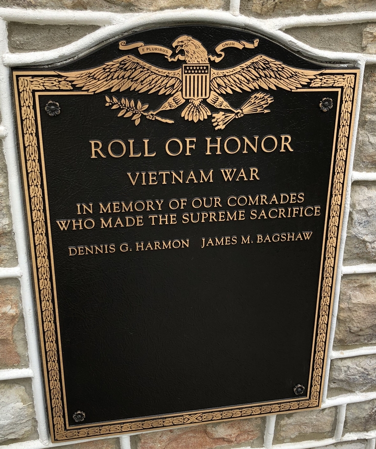 UNION TOWNSHIPS ROLL OF HONOR MEMORIAL PLAQUE E