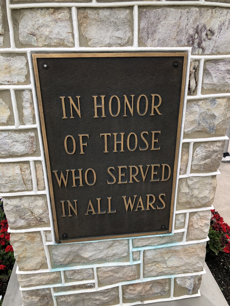 UNION TOWNSHIPS ROLL OF HONOR MEMORIAL PLAQUE A