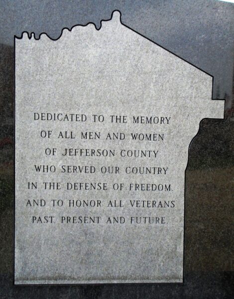 JEFFERSON COUNTY ALL VETERANS MEMORIAL CENTER STONE