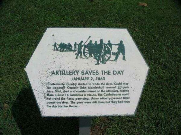 ARTILLERY SAVES THE DAY MEMORIAL CANNON PLAQUE