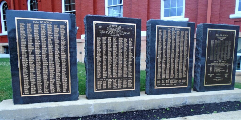 JEFFERSON COUNTY WORLD WAR HONOR ROLL MEMORIAL