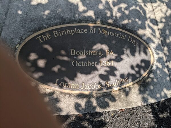 THE BIRTHPLACE OF MEMORIAL DAY PLAQUE