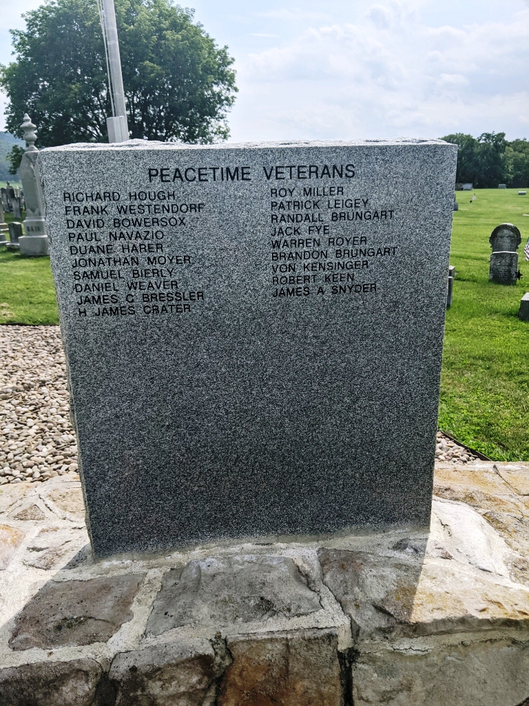 REBERSBURG WAR VETERANS MEMORIAL STONE D