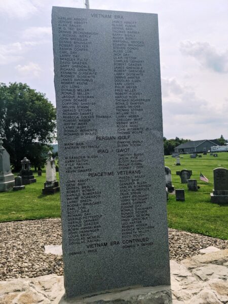 REBERSBURG WAR VETERANS MEMORIAL STONE C