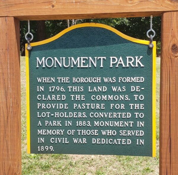 WAYNESBURG MONUMENT PARK MEMORIAL MARKER