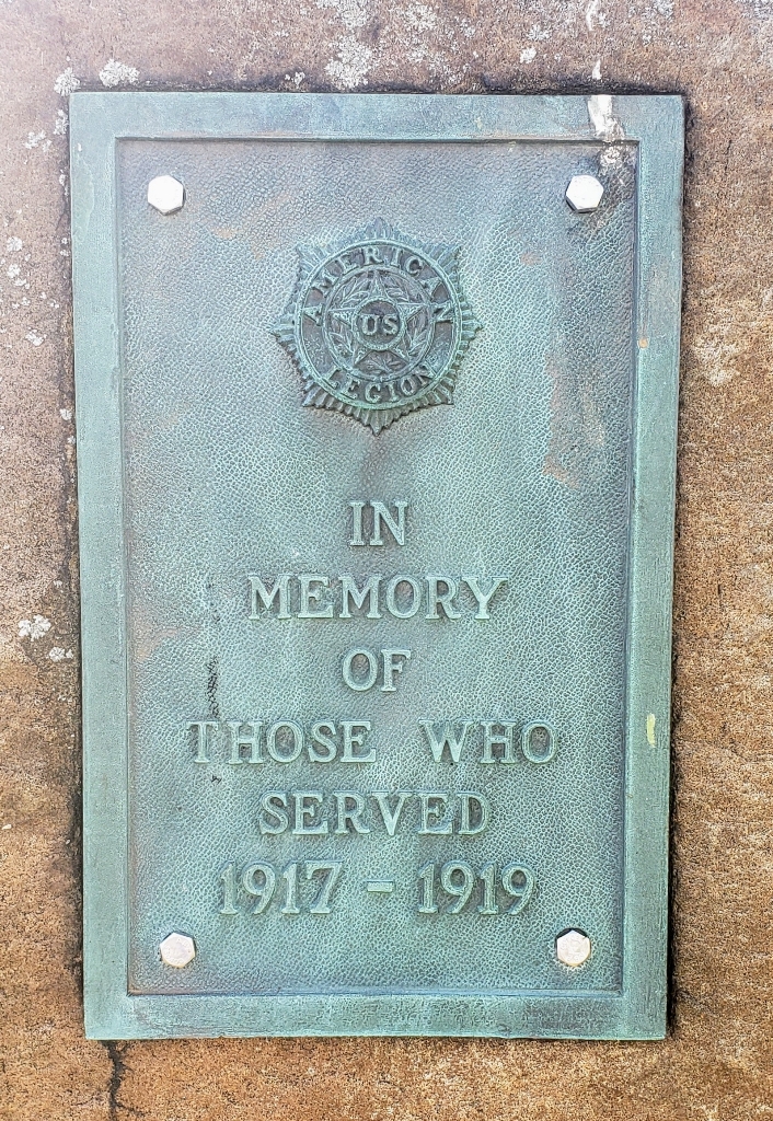 FROSTBURG AMERICAN LEGION WORLD WAR I MEMORIAL PLAQUE
