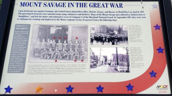 MOUNT SAVAGE IN THE GREAT WAR MEMORIAL PANEL