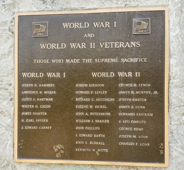 MOUNT SAVAGE ALL VETERANS MEMORIAL PLAQUE B