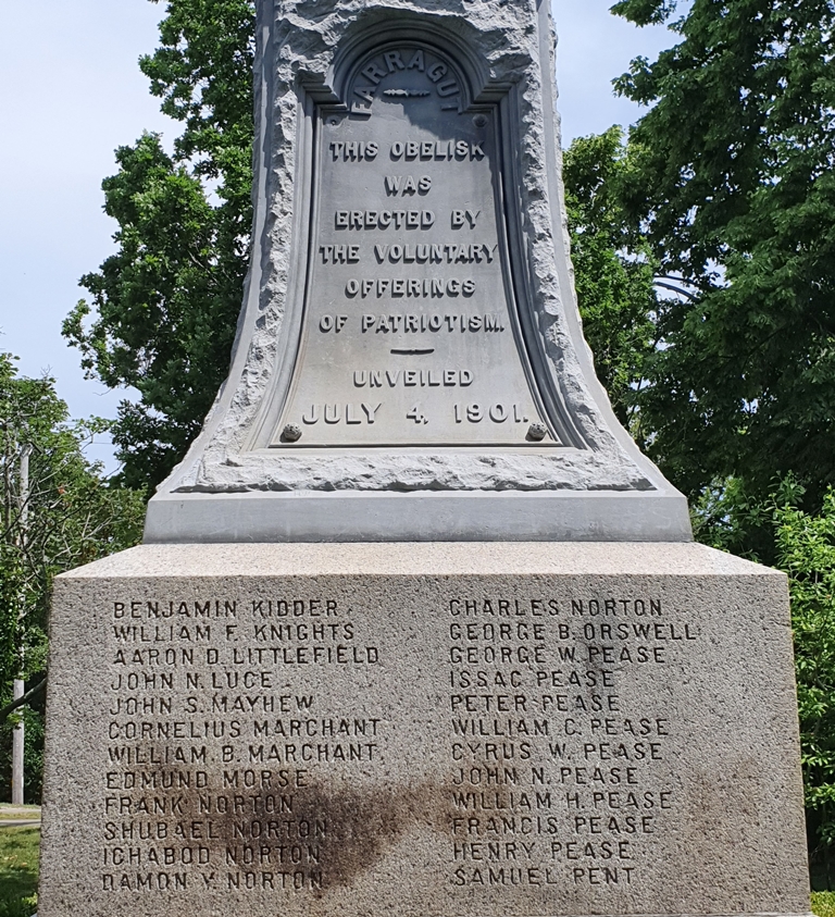 EDGARTOWN CIVIL WAR MEMORIAL SIDE C