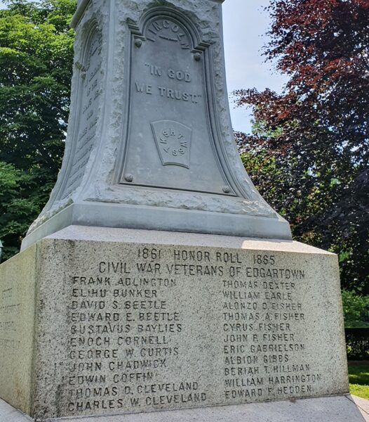 EDGARTOWN CIVIL WAR MEMORIAL SIDE B