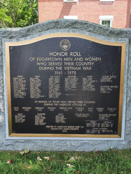 EDGARTOWN VIETNAM WAR AND OTHER ACTION MEMORIAL