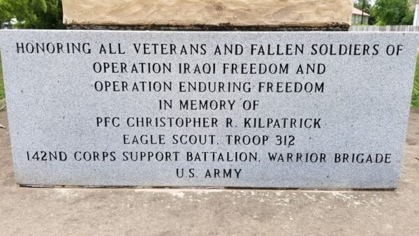 COLUMBUS VETERANS MEMORIAL TABLET