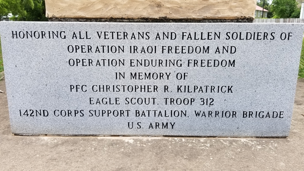 COLUMBUS VETERANS MEMORIAL TABLET