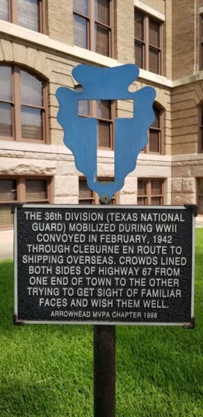 THE 36TH DIVISION (TEXAS NATIONAL GUARD) MEMORIAL MARKER