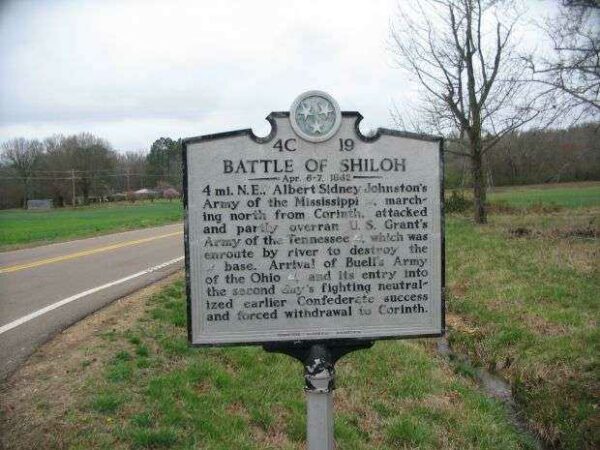 BATTLE OF SHILOH WAR MEMORIAL MARKER