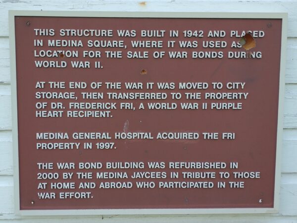 WAR BOND HEADQUARTERS MEMORIAL PLAQUE