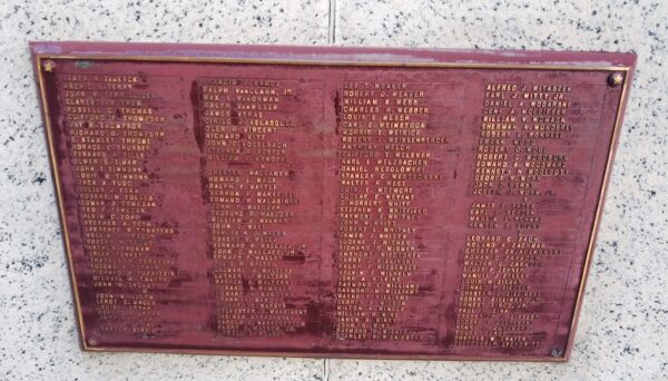 LUCAS COUNTY WORLD WAR II MEMORIAL PLAQUE H