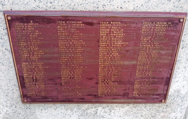 LUCAS COUNTY WORLD WAR II MEMORIAL PLAQUE F