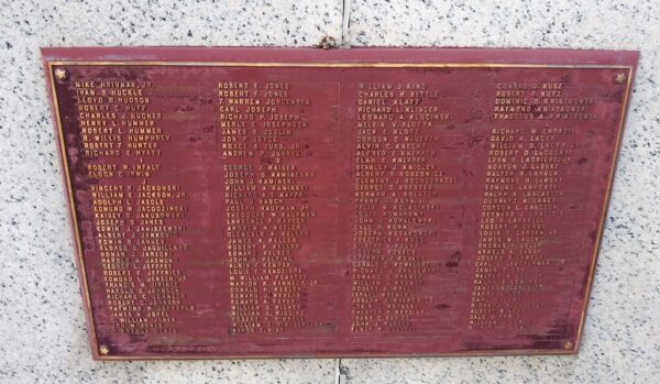 LUCAS COUNTY WORLD WAR II MEMORIAL PLAQUE D