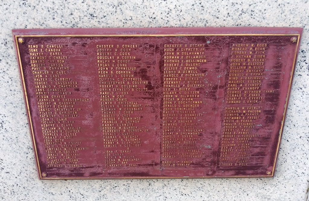 LUCAS COUNTY WORLD WAR II MEMORIAL PLAQUE B