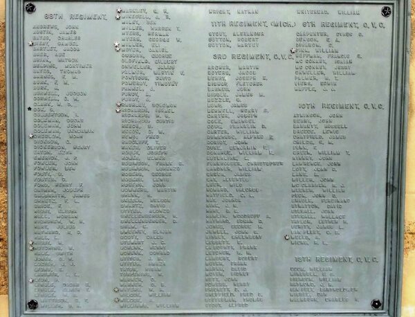 FULTON COUNTY SOLDIERS AND SAILORS CIVIL WAR MEMORIAL PLAQUE A