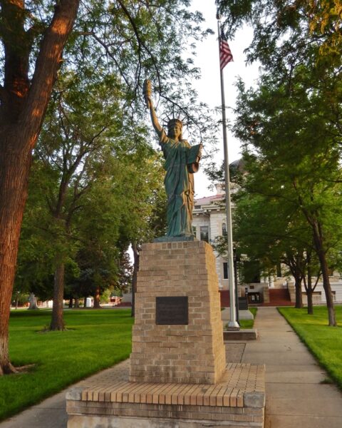 STERLING REPLICA OF THE STATUE OF LIBERTY MEMORIAL