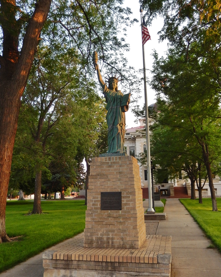 STERLING REPLICA OF THE STATUE OF LIBERTY MEMORIAL