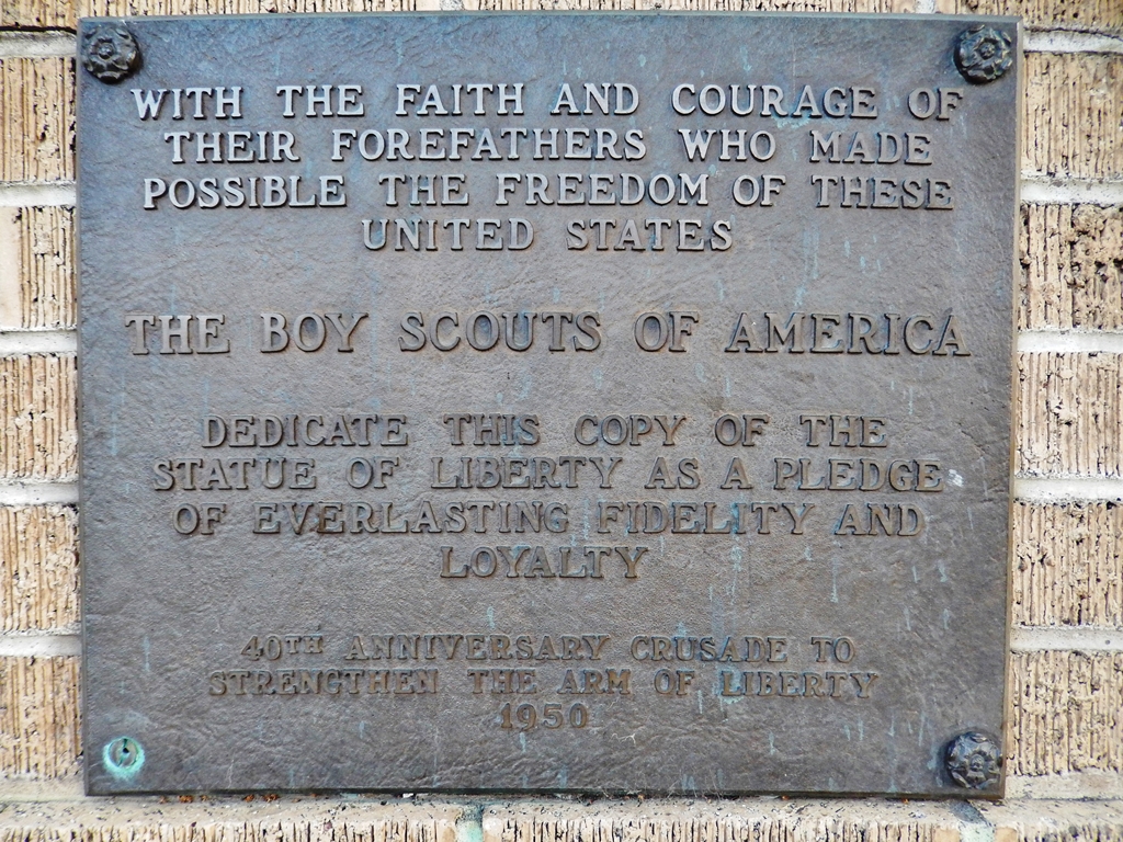 STERLING REPLICA OF THE STATUE OF LIBERTY MEMORIAL PLAQUE