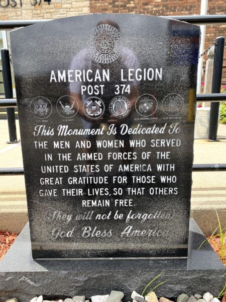 AMERICAN LEGION POST 374 VETERANS MEMORIAL