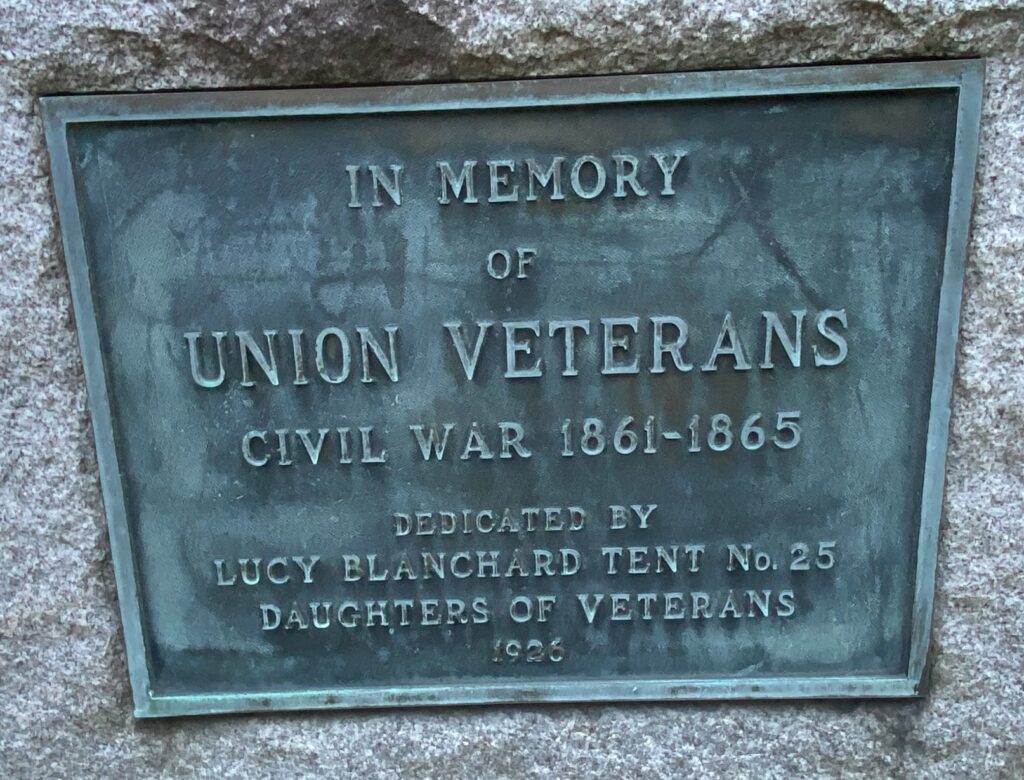 FREEDOM PARK CIVIL WAR MEMORIAL PLAQUE
