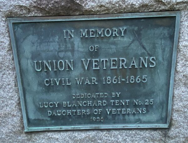 FREEDOM PARK CIVIL WAR MEMORIAL PLAQUE