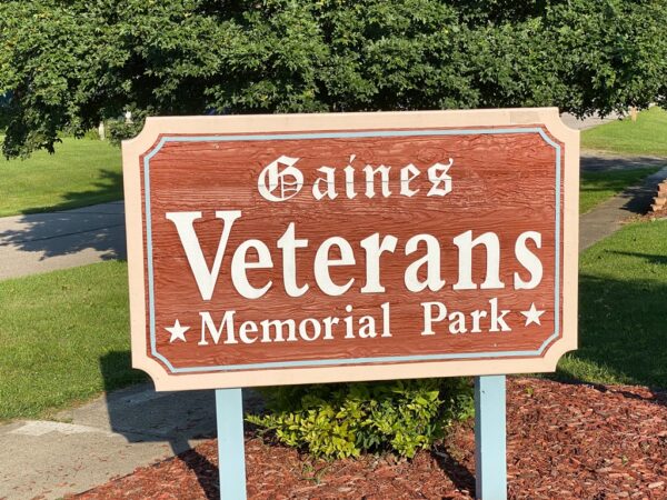 GAINES VETERANS MEMORIAL PARK MARKER