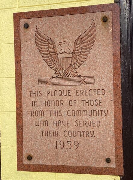 BYRON VETERANS MEMORIAL PLAQUE