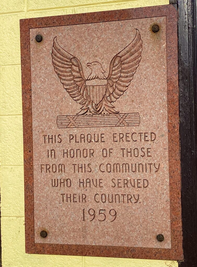 BYRON VETERANS MEMORIAL PLAQUE