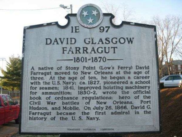 DAVID GLASGOW FARRAGUT MEMORIAL MARKER