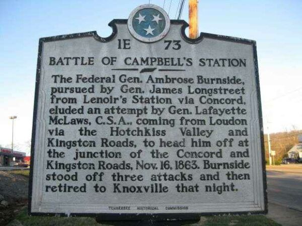 BATTLE OF CAMPBELL’S STATION WAR MEMORIAL MARKER