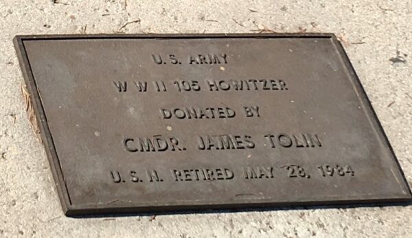 AMERICAN LEGION POST 817 MEMORIAL CANNON PLAQUE B