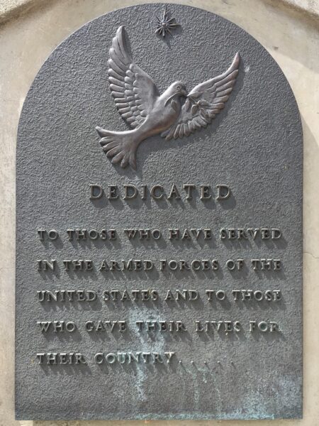 VAN NUYS ARMED FORCES WAR MEMORIAL PLAQUE