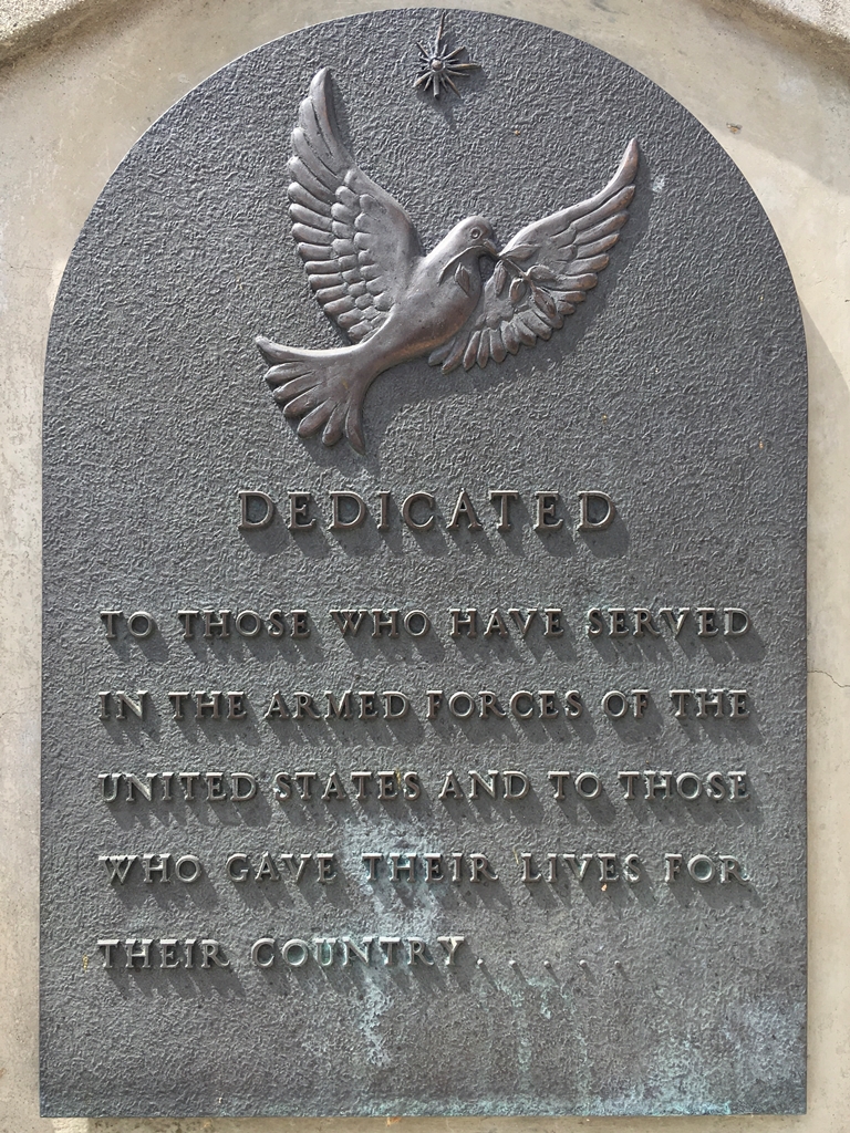 VAN NUYS ARMED FORCES WAR MEMORIAL PLAQUE