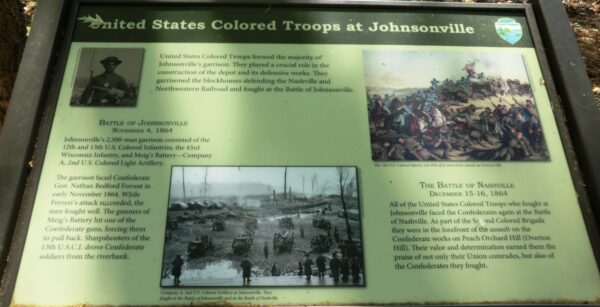 UNITED STATES COLORED TROOPS AT JOHNSONVILLE MEMORIAL PANEL